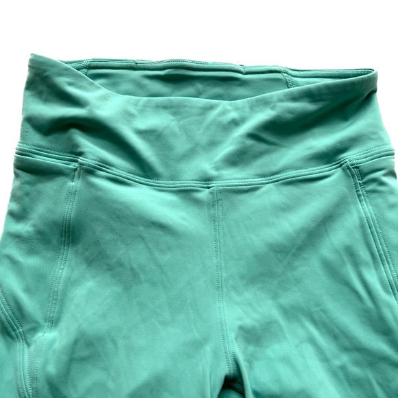 Lululemon On Pace Shorts 10" Green Side Pockets Waistband Pocket Size 4 - Picture 2 of 8
